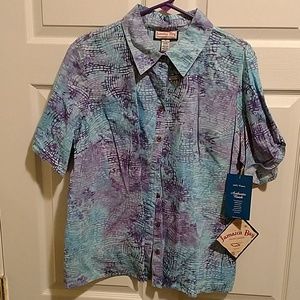 Jamaica Bay button up shirt NWT 1X